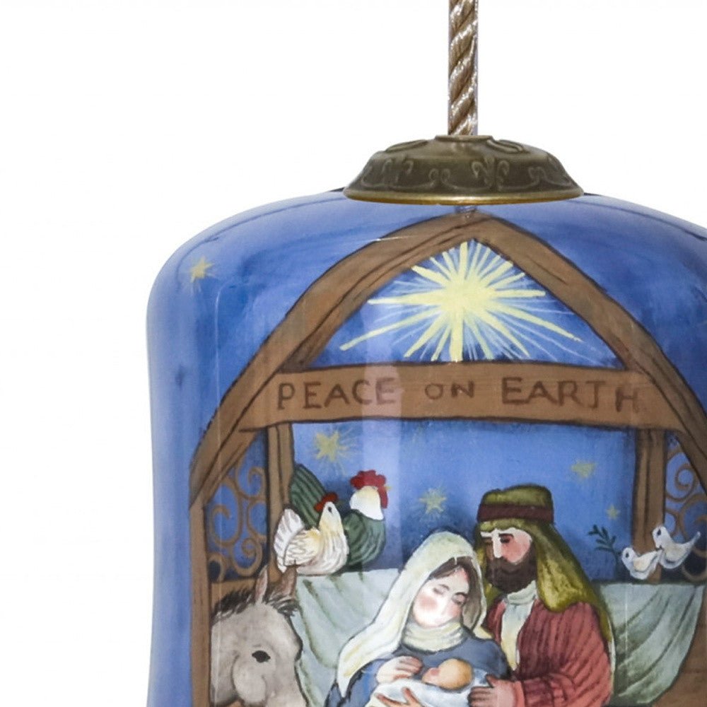 Holy Family Bethlehem Hand Painted Mouth Blown Glass Ornament - Tuesday Morning-Christmas Ornaments