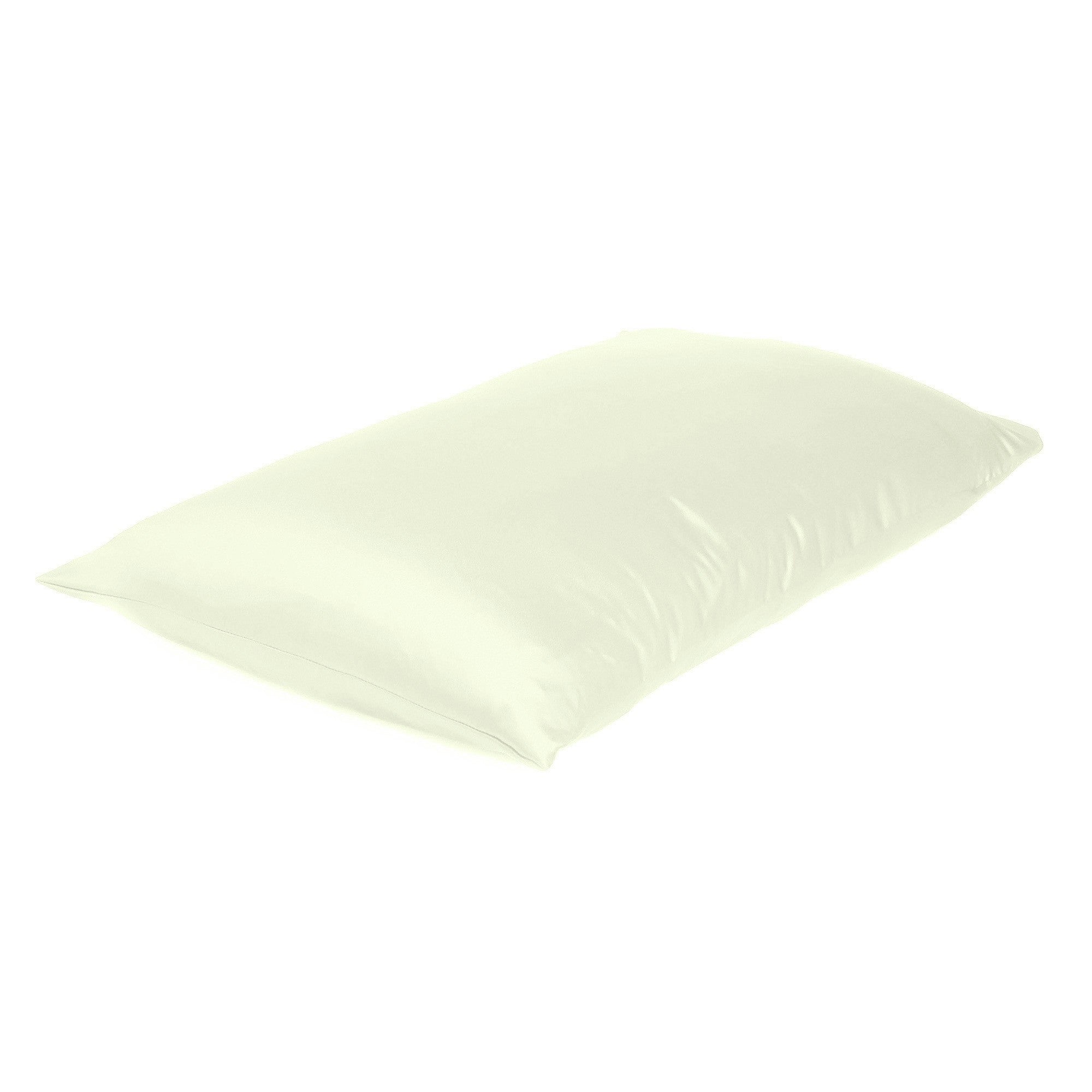 Ivory Dreamy Set Of 2 Silky Satin Standard Pillowcases - Tuesday Morning-Bed Sheets