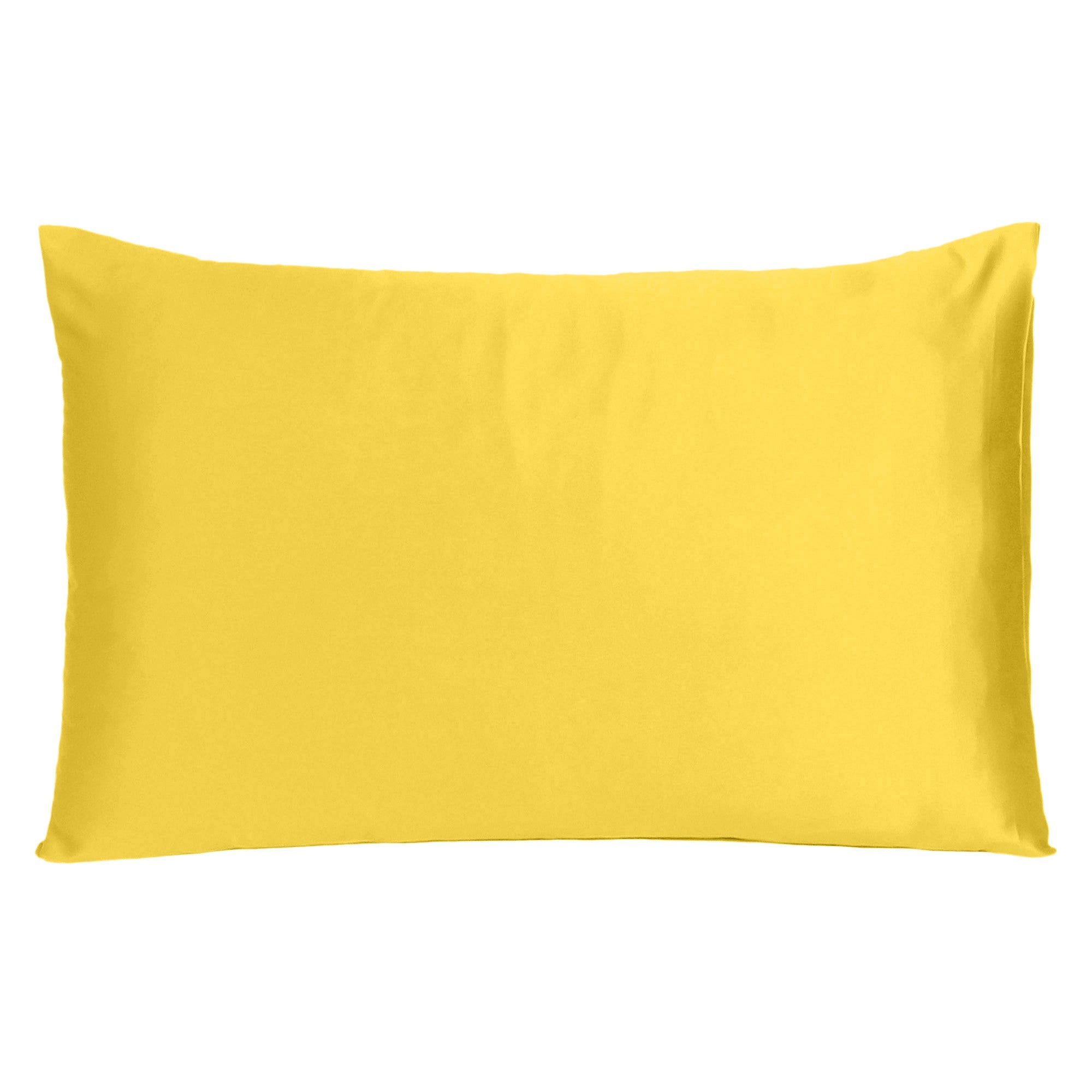 Lemon Dreamy Set Of 2 Silky Satin King Pillowcases - Tuesday Morning-Bed Sheets