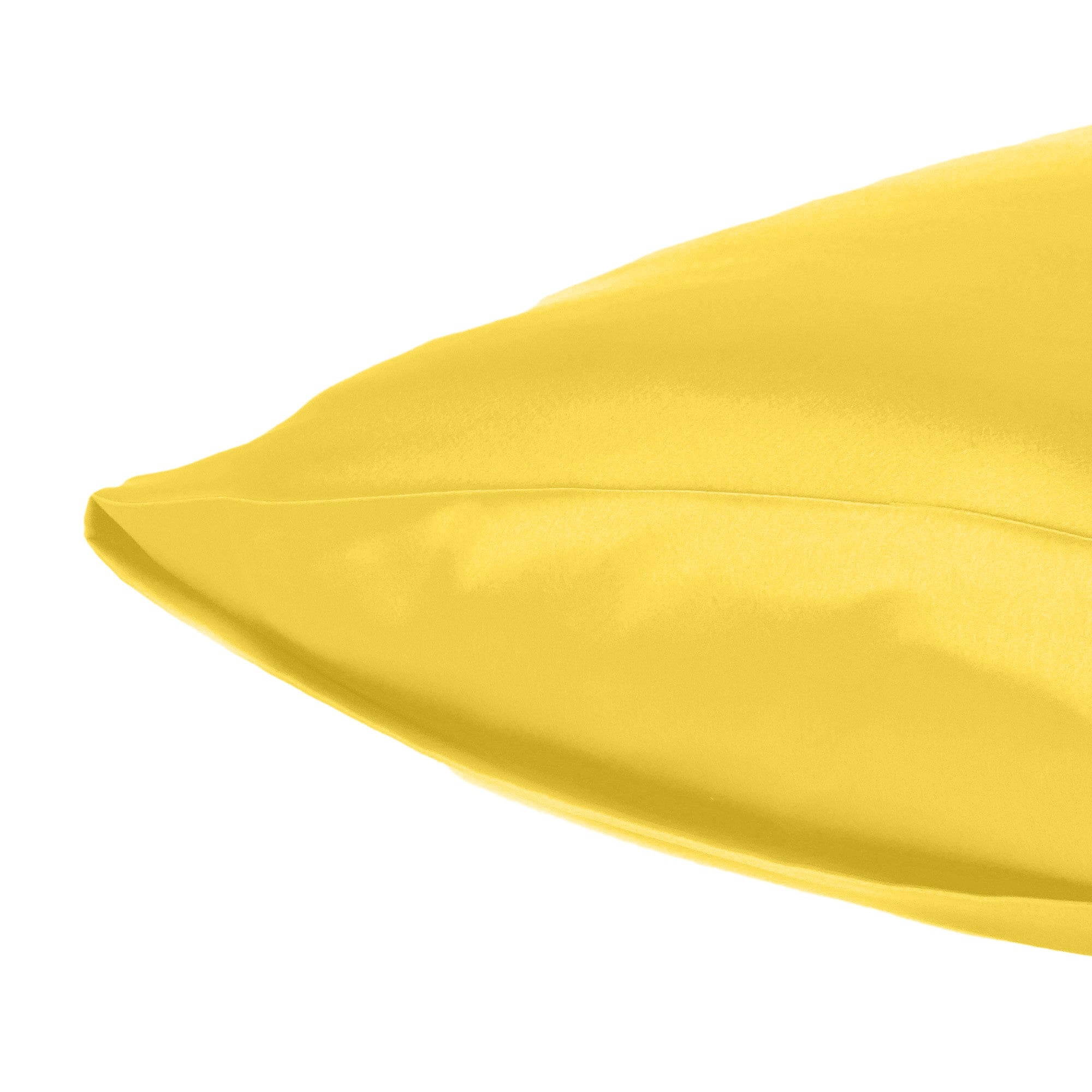 Lemon Dreamy Set Of 2 Silky Satin King Pillowcases - Tuesday Morning-Bed Sheets