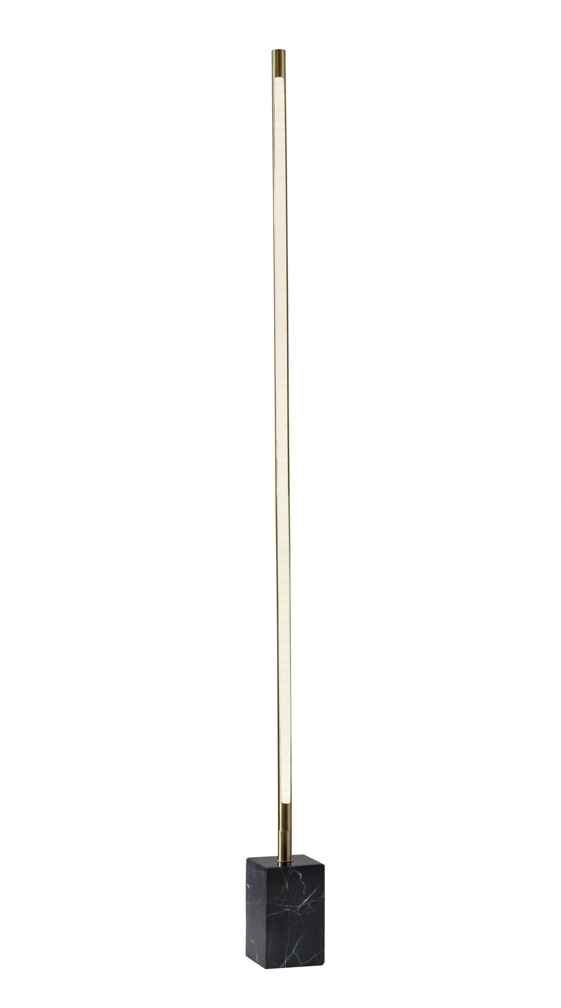 Minimalist Ambient Glow Led Floor Lamp With Dimmer In Antique Brass And Black Marble - Tuesday Morning-Wall Lighting
