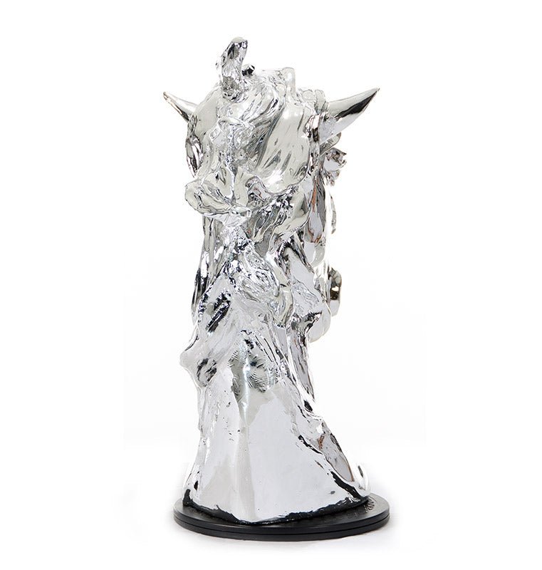 Modern Silver Horse Head Sculpture - Tuesday Morning-Sculptures
