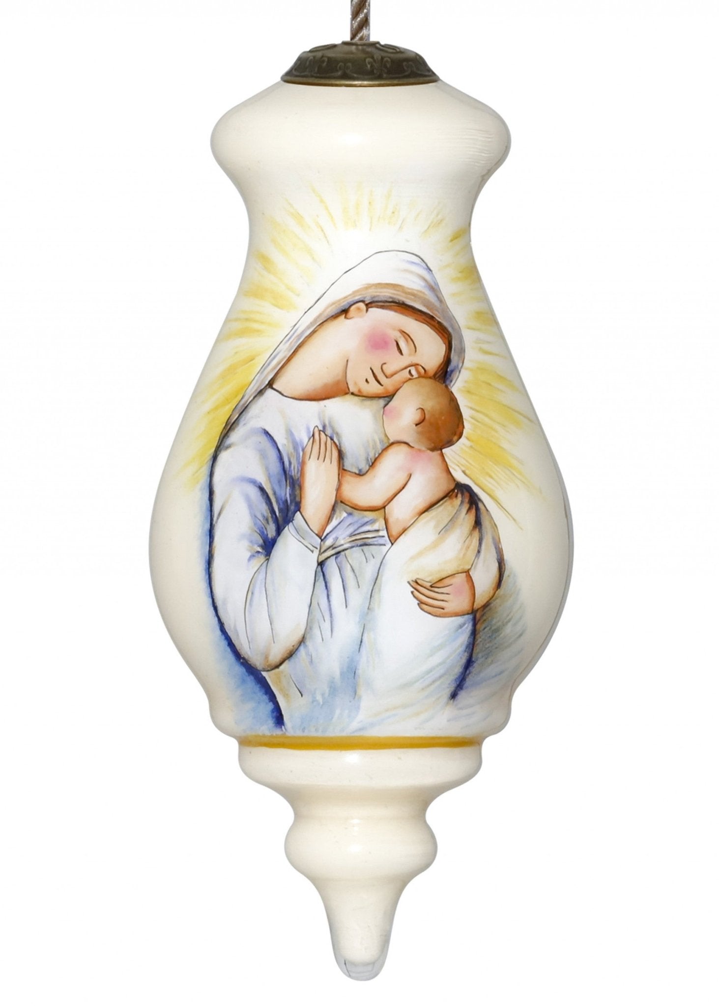 Mother-Mary-with-Baby-Hand-Painted-Mouth-Blown-Glass-Ornament-Christmas-Ornaments