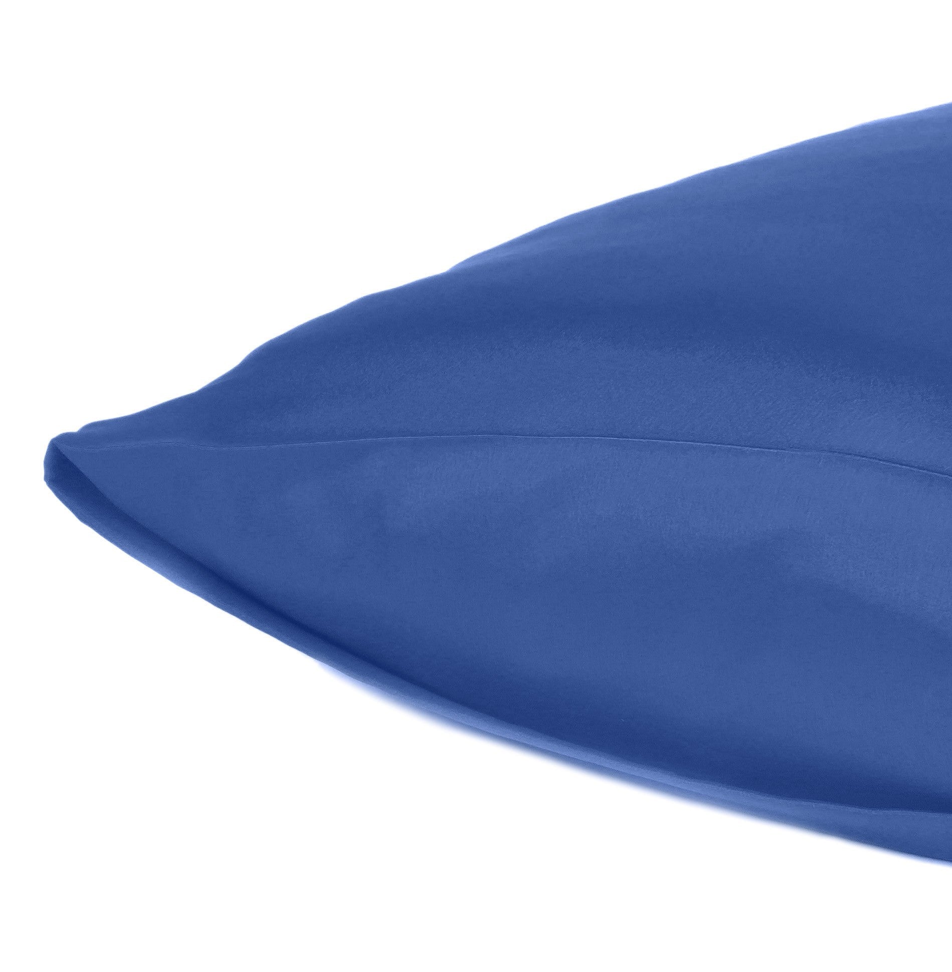 Navy Blue Dreamy Set Of 2 Silky Satin Standard Pillowcases - Tuesday Morning-Bed Sheets