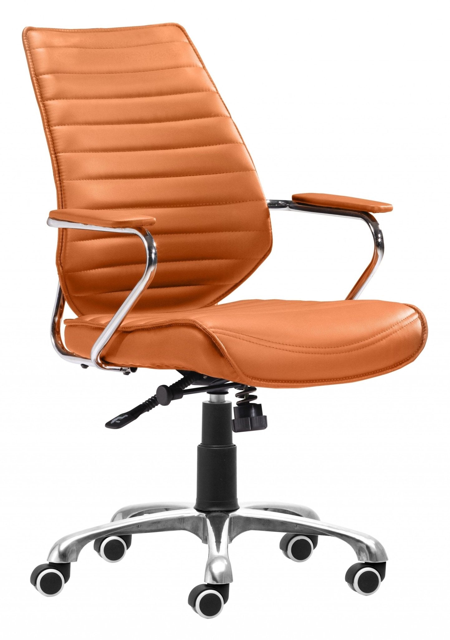 Orange-and-Silver-Adjustable-Swivel-Metal-Rolling-Executive-Office-Chair-Office-Chairs