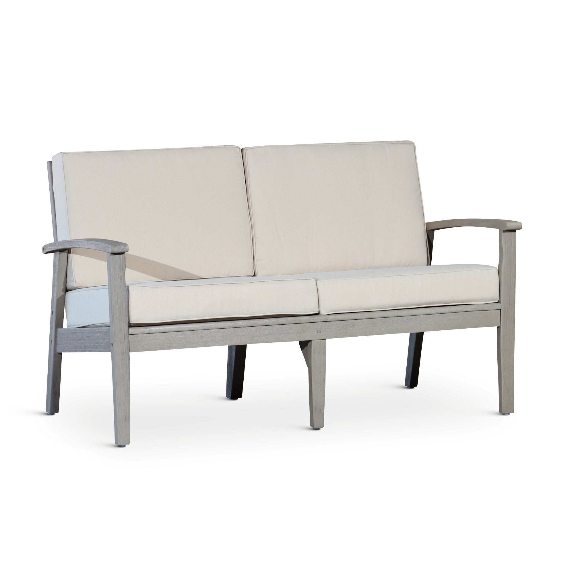 Outdoor-Loveseat-with-Cushions,-Driftwood-Gray-Finish,-Sand-Cushions-Outdoor-Chairs