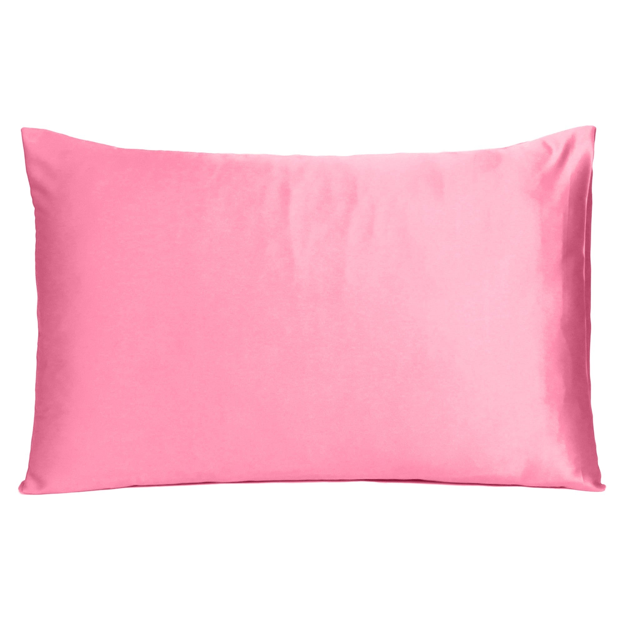 Pink Rose Dreamy Set Of 2 Silky Satin Queen Pillowcases - Tuesday Morning-Bed Sheets