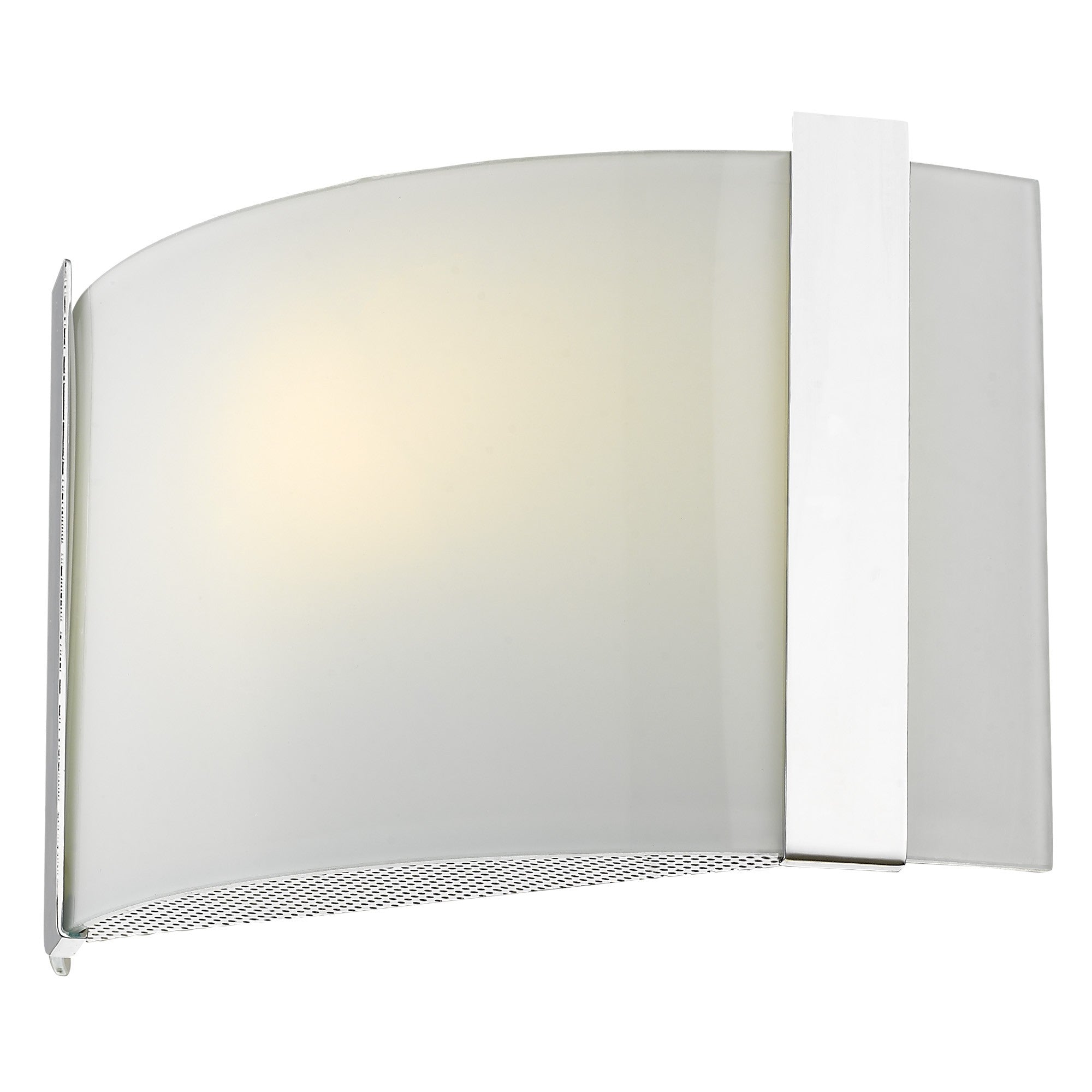 Polished Chrome Wall Sconce with Frosted Glass Shade - Tuesday Morning-Wall Lighting