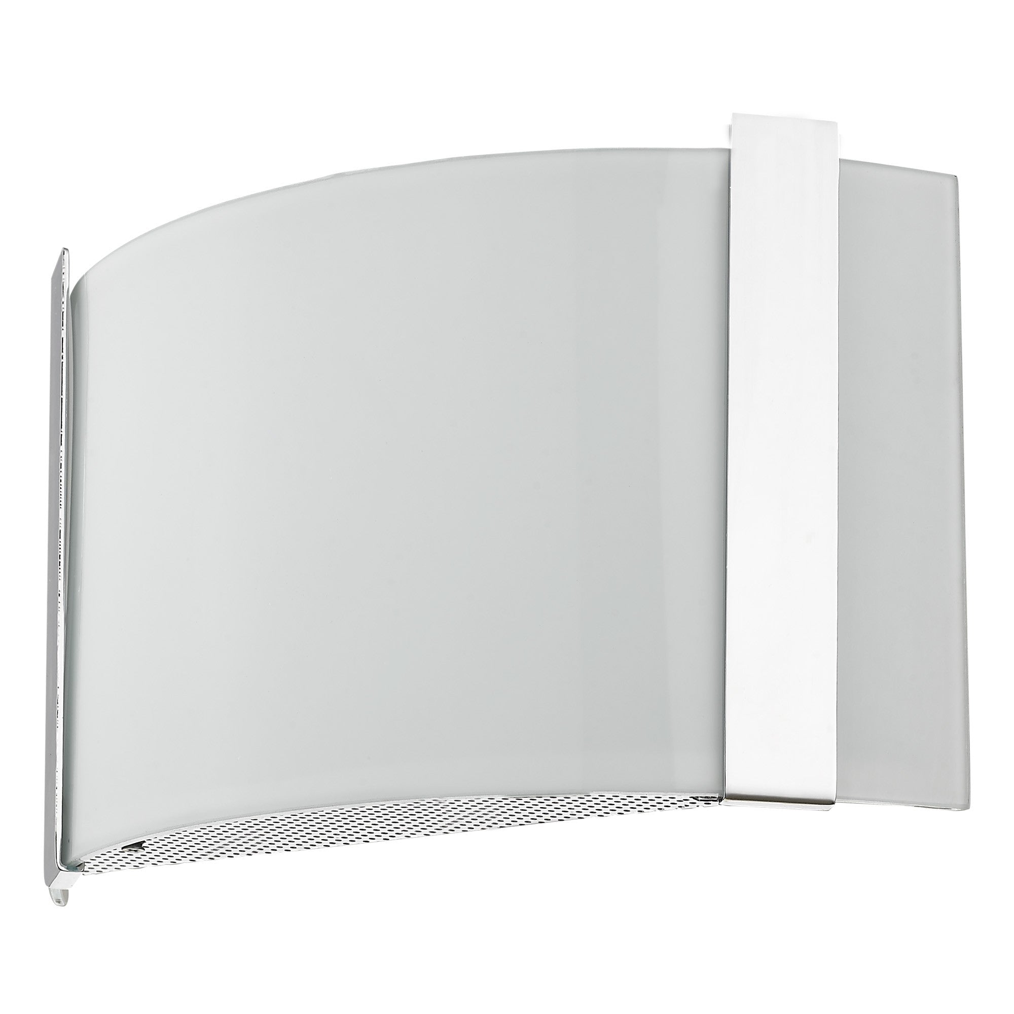 Polished Chrome Wall Sconce with Frosted Glass Shade - Tuesday Morning-Wall Lighting