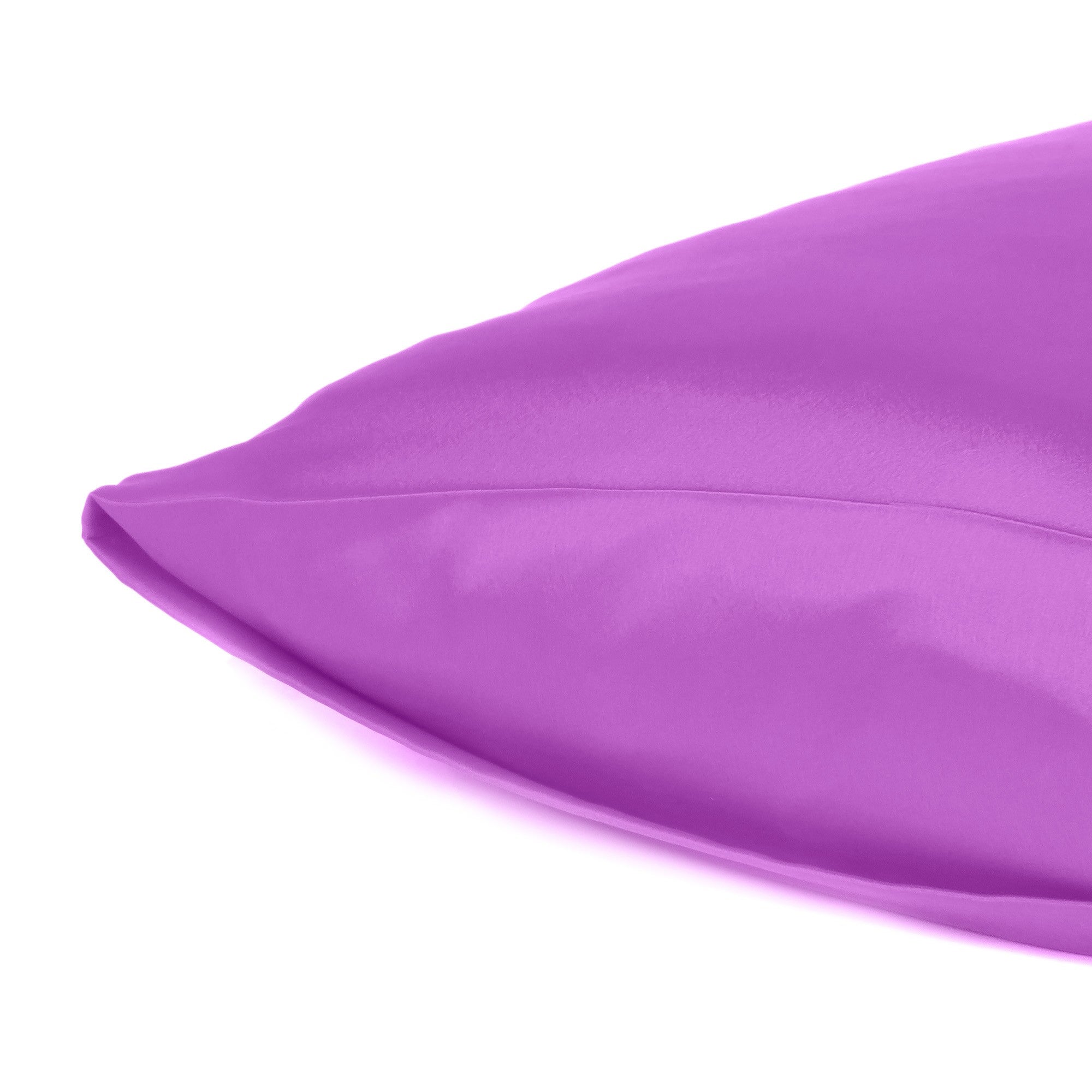 Purple Merlot Dreamy Set Of 2 Silky Satin Standard Pillowcases - Tuesday Morning-Bed Sheets