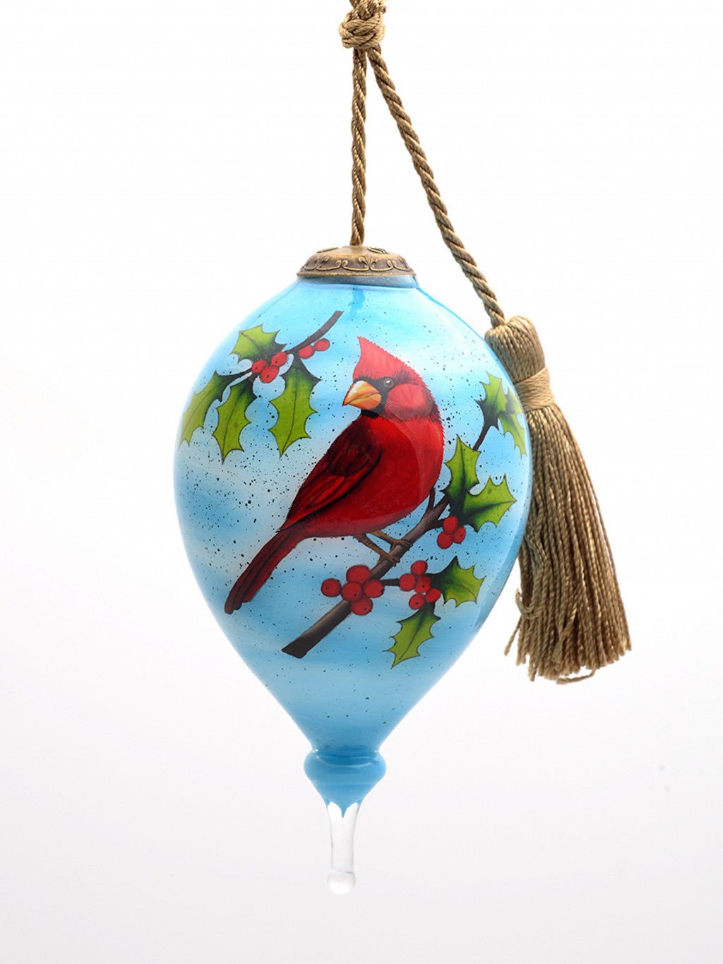Red-Cardinal-on-Christmas-Holly-Branches-Hand-Painted-Mouth-Blown-Glass-Ornament-Christmas-Ornaments