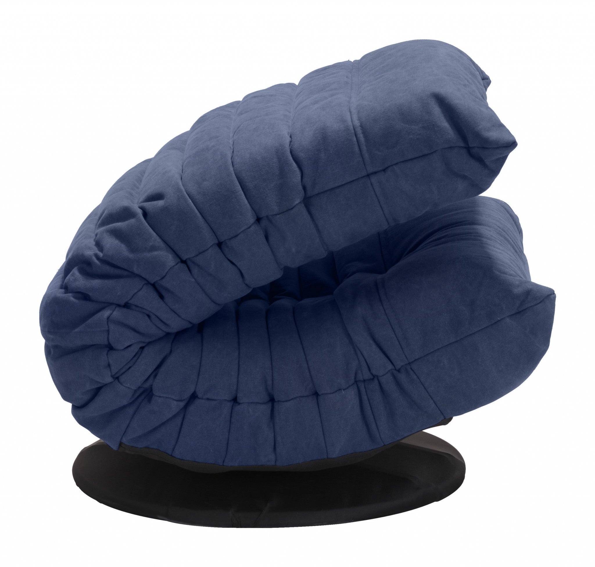 Relaxed Low Profile Cobalt Blue Swivel Chair - Tuesday Morning-Floor Chairs