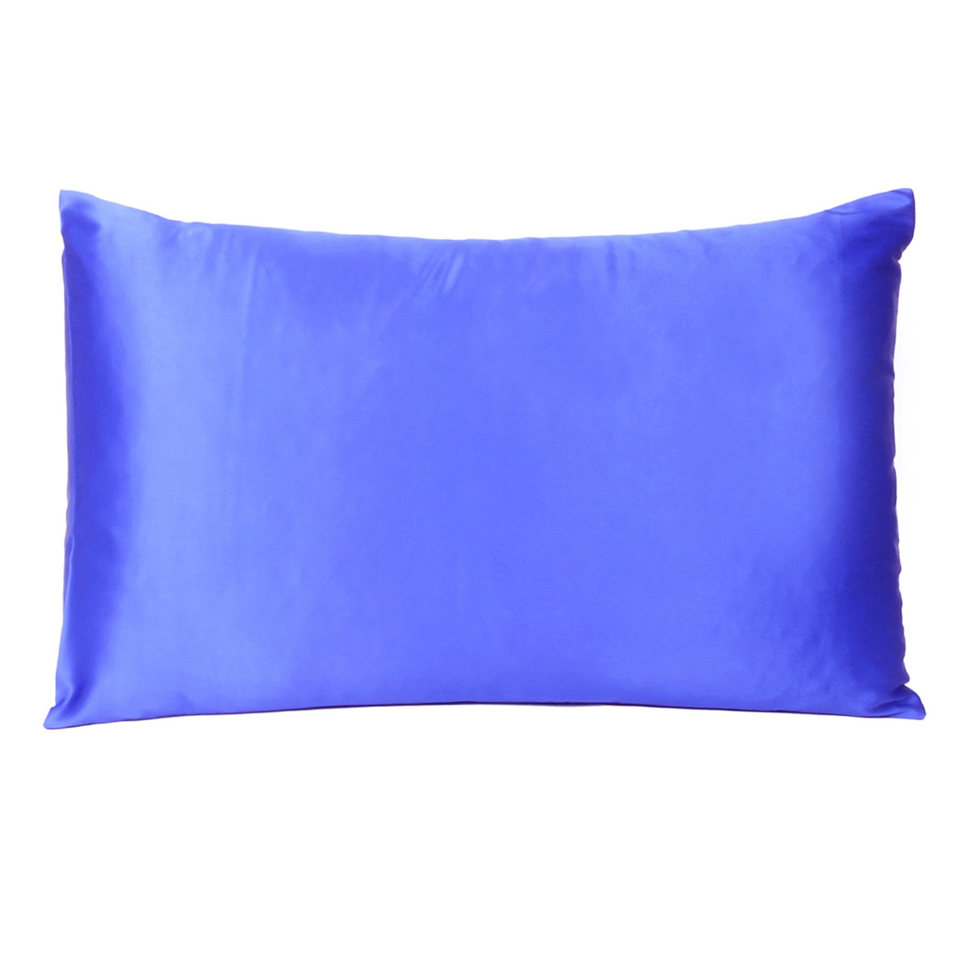Royal Blue Dreamy Set Of 2 Silky Satin Standard Pillowcases - Tuesday Morning-Bed Sheets