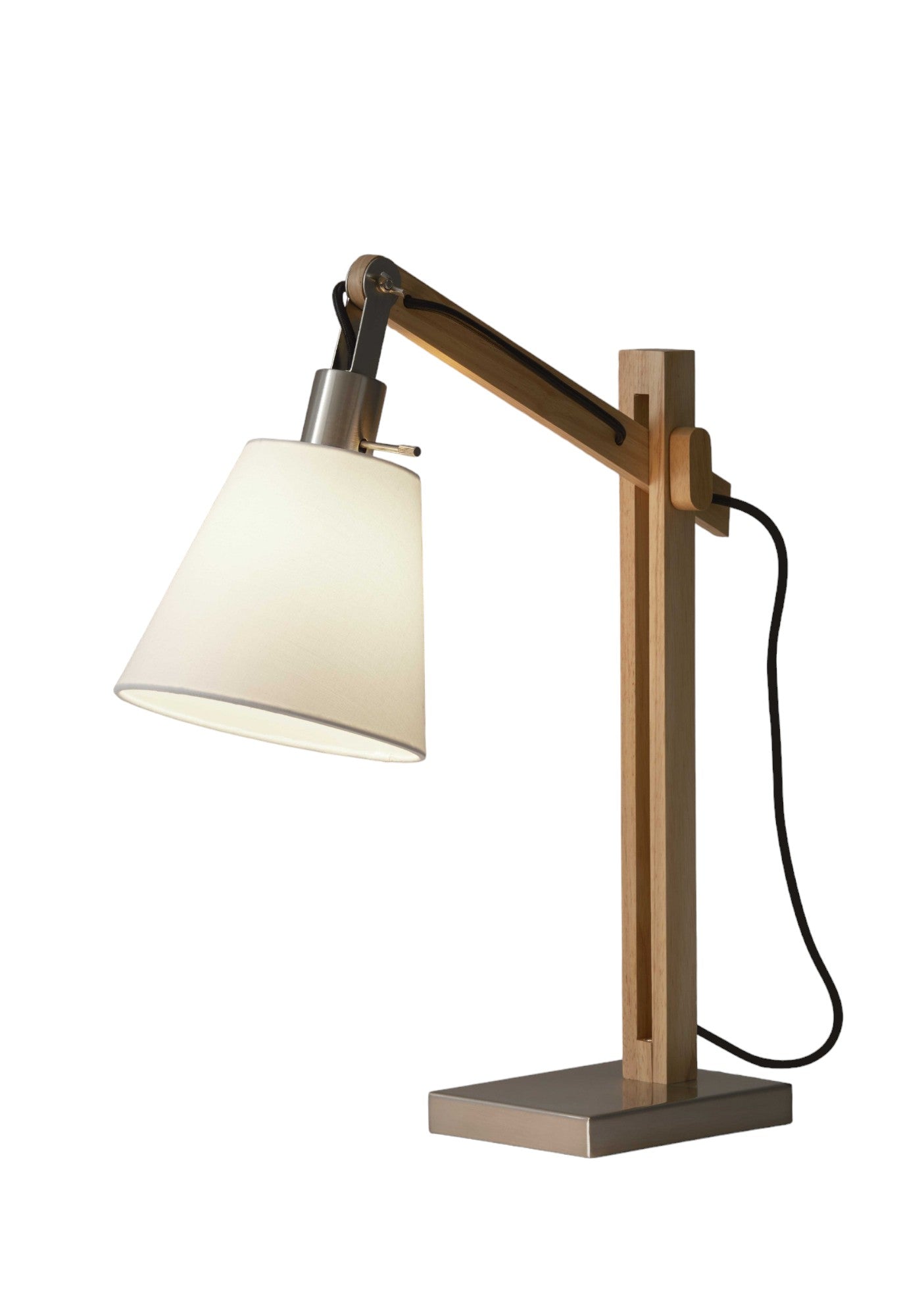 Rustic Hinged Natural Wood Table Lamp - Tuesday Morning-Table Lamps