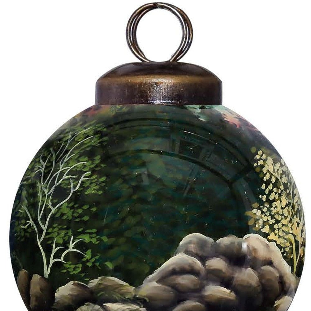 Scenic Life is Better at the Cabin Hand Painted Mouth Blown Glass Ornament - Tuesday Morning-Christmas Ornaments