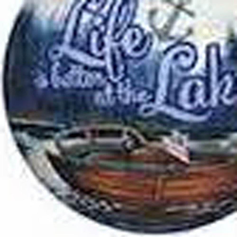 Scenic Life is Better at the Lake Hand Painted Mouth Blown Glass Ornament - Tuesday Morning-Christmas Ornaments