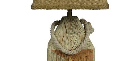 Seaside Accent Lamp With Rope And Starfish - Tuesday Morning-Table Lamps