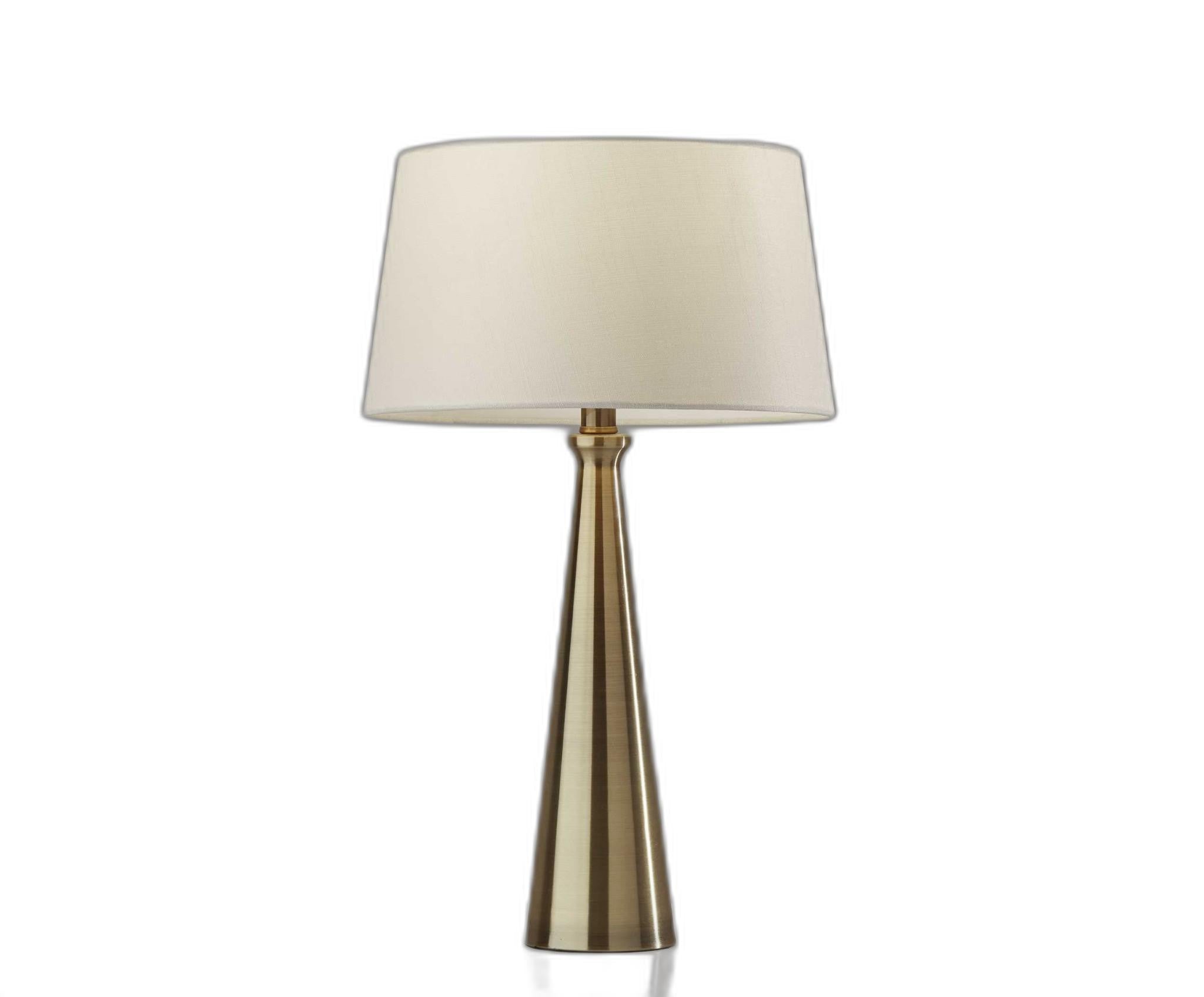 Set Of 2 Contemporary Tapered Brass Metal Table Lamps - Tuesday Morning-Table Lamps