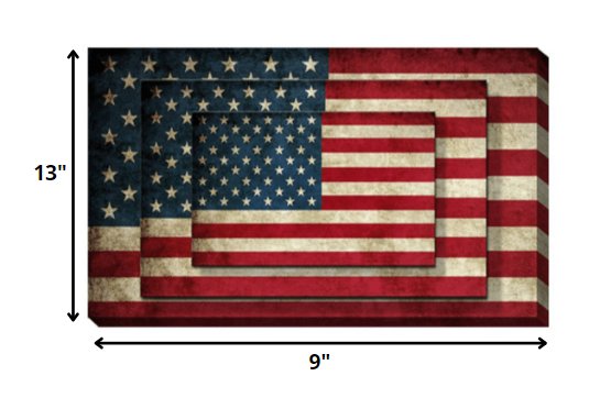 Set Of Four American Flag Print Wall Art - Tuesday Morning-Wall Art