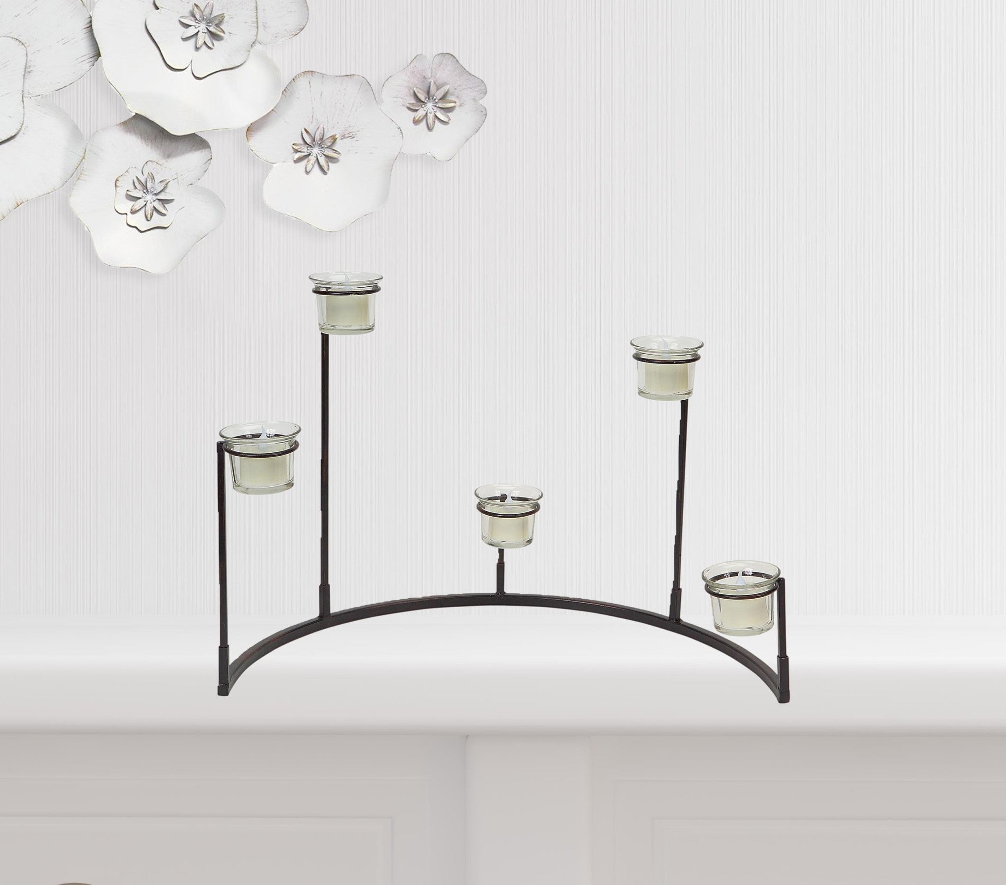 Set Of Four Black Flameless Votive Candle Holder - Tuesday Morning-Candle Holders