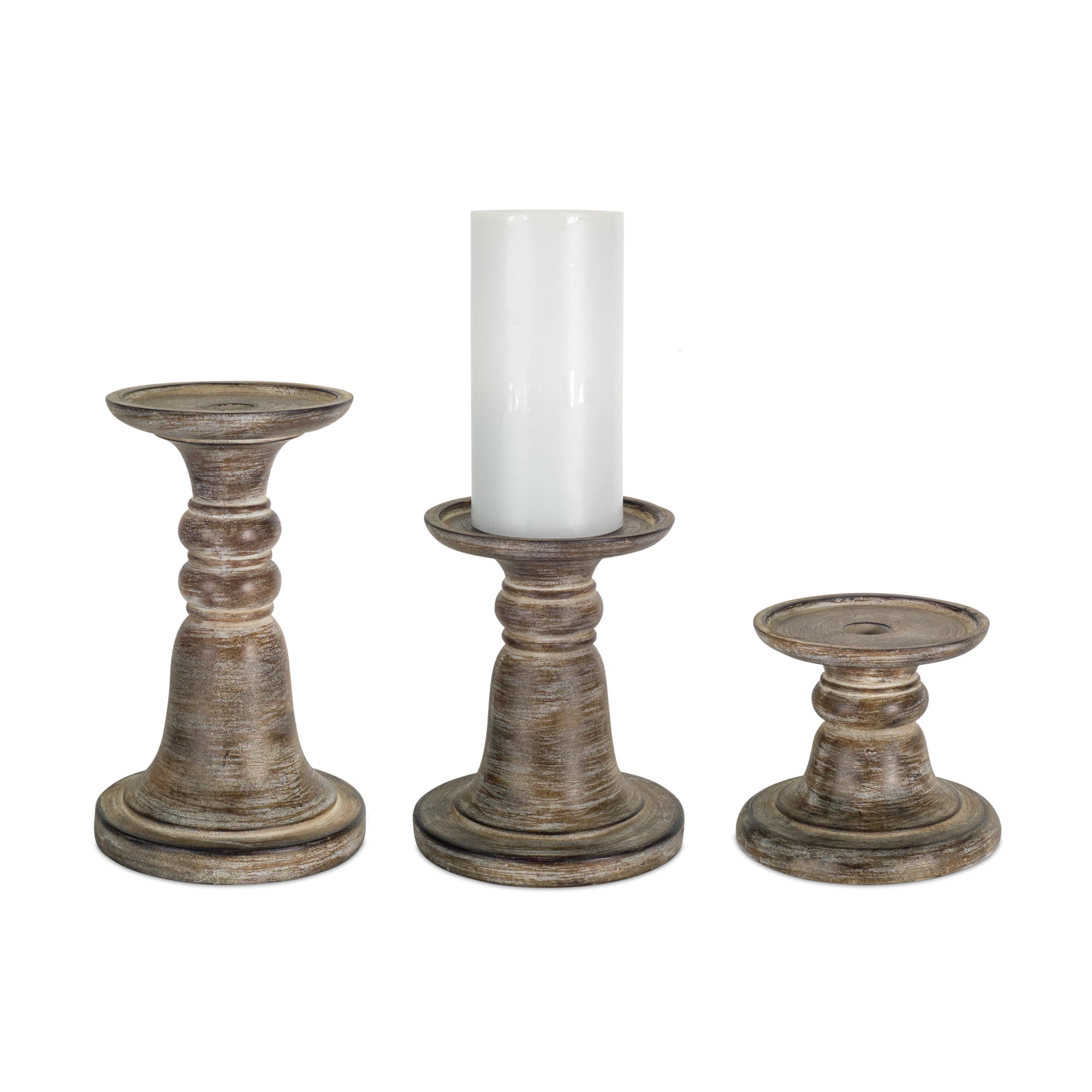Set-Of-Three-Brown-Flameless-Tabletop-Candle-Holders