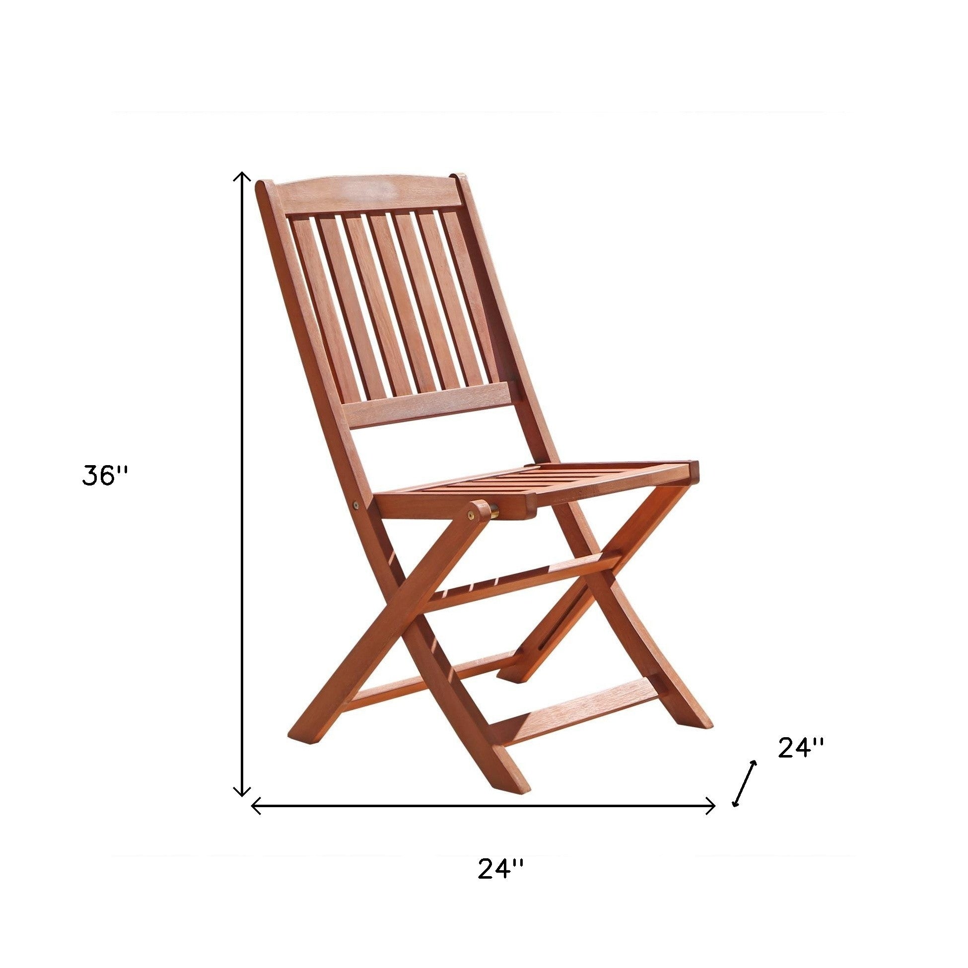 Set Of Two Brown Folding Chairs - Tuesday Morning-Outdoor Chairs