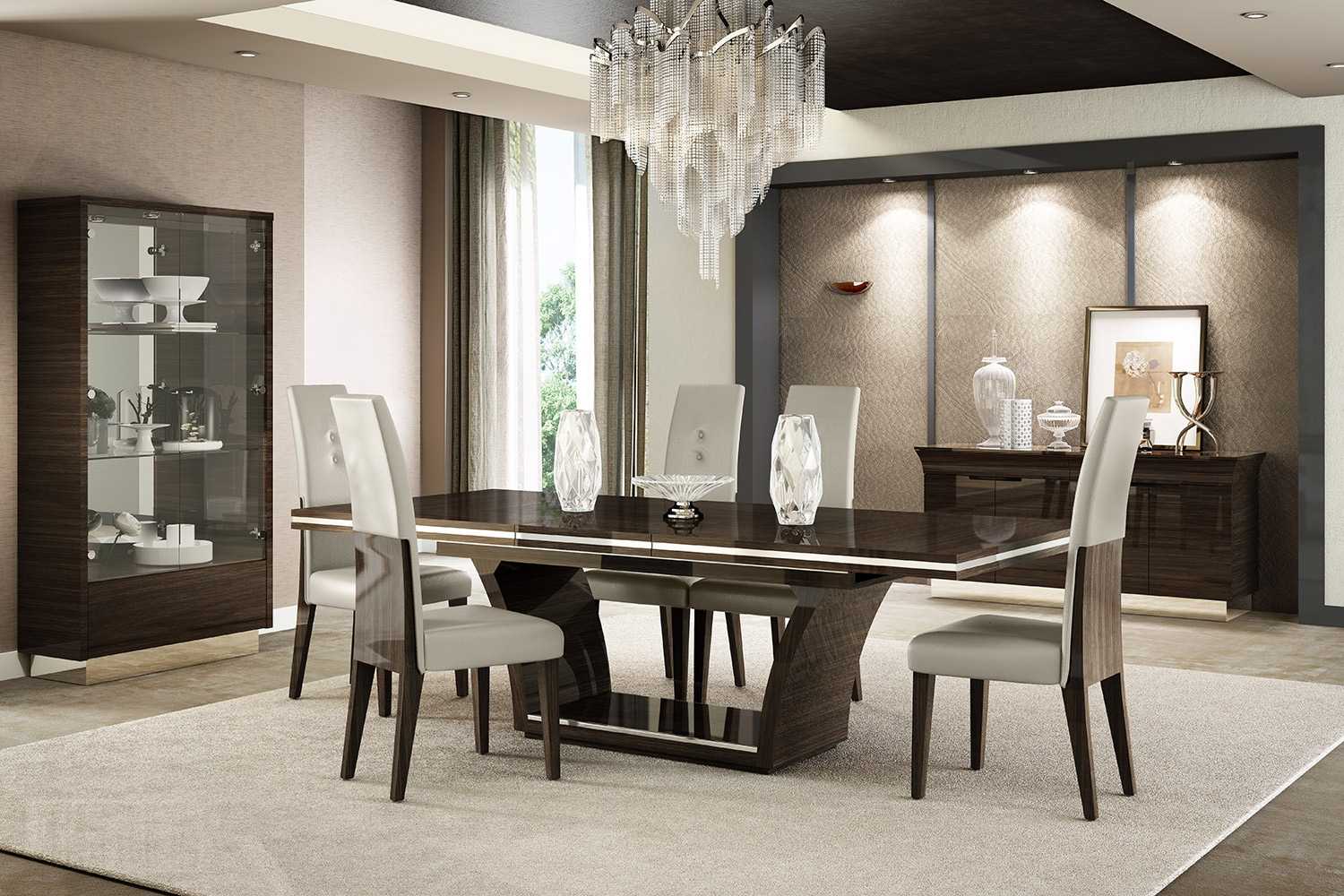 Seven-Piece-Dark-Brown-Solid-Wood-Dining-Set-with-Six-Chairs-Dining-Sets