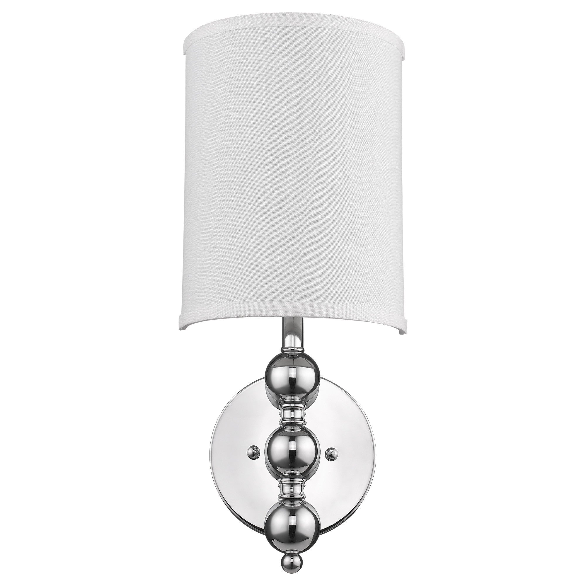 Silver-Chrome-Wall-Light-with-Linen-Fabric-Shade-Wall-Lighting