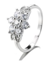 Silver-Tone-Flower-Ring-With-Crystals-From-Swarovski-Rings