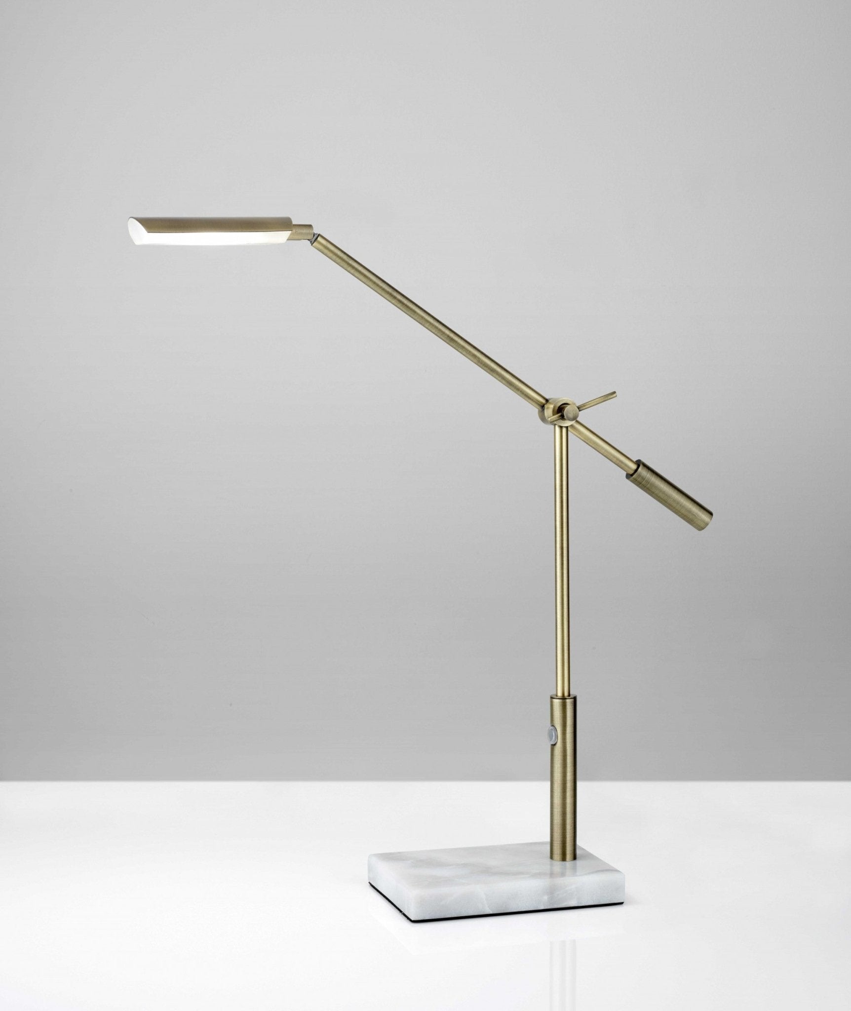 Sleek Brass Metal Adjustable And Dimmable Led Desk Lamp - Tuesday Morning-Table Lamps