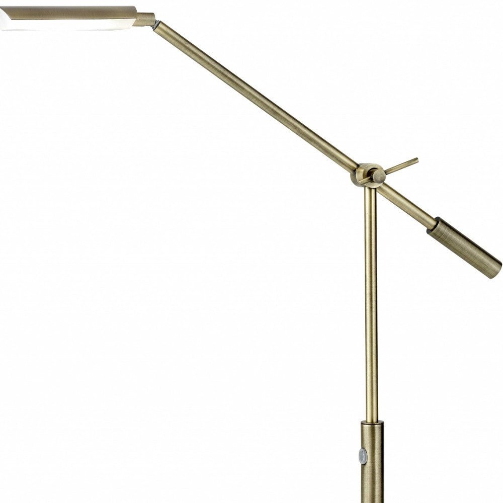 Sleek Brass Metal Adjustable And Dimmable Led Desk Lamp - Tuesday Morning-Table Lamps
