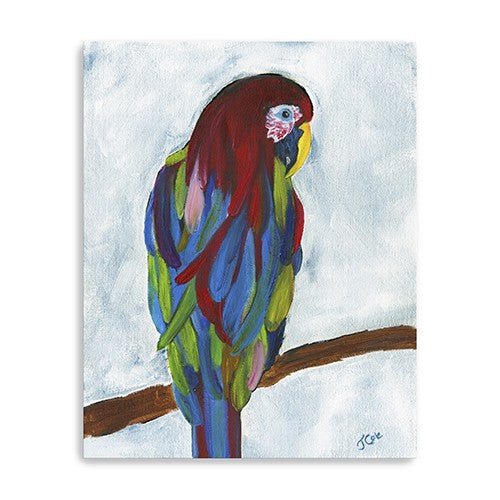 Small-Bright-and-Tropical-Parrot-Canvas-Wall-Art-Wall-Art