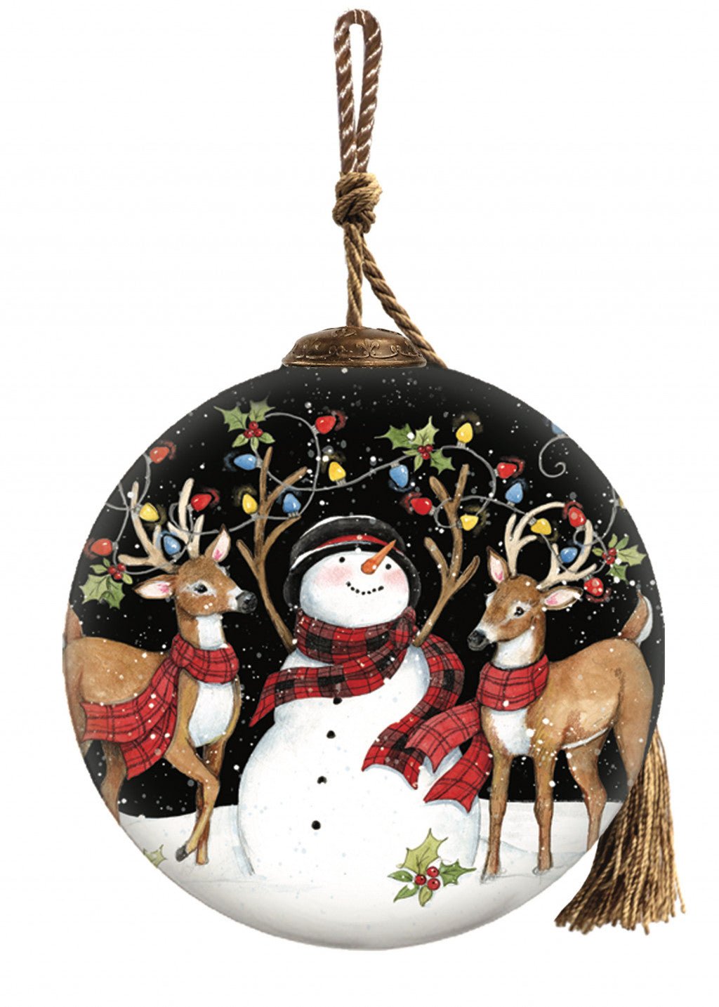 Snowman-and-Reindeer-in-Holiday-Lights-Hand-Painted-Mouth-Blown-Glass-Ornament-Christmas-Ornaments