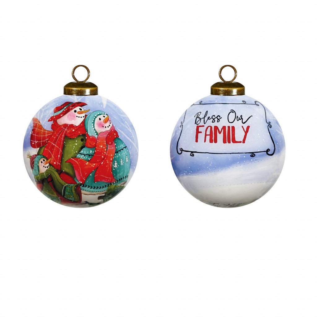 Snowman-Family-Bless-Our-Family-Wordings-Hand-Painted-Mouth-Blown-Glass-Ornament-Christmas-Ornaments