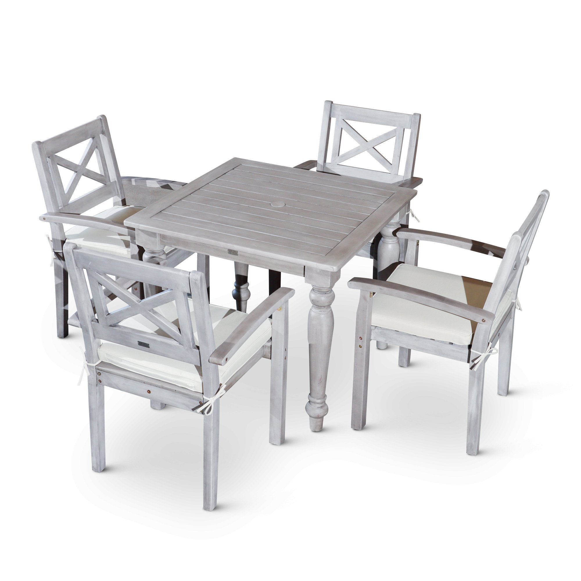 Square Outdoor 5-piece Dining Set - Tuesday Morning-Dining Sets