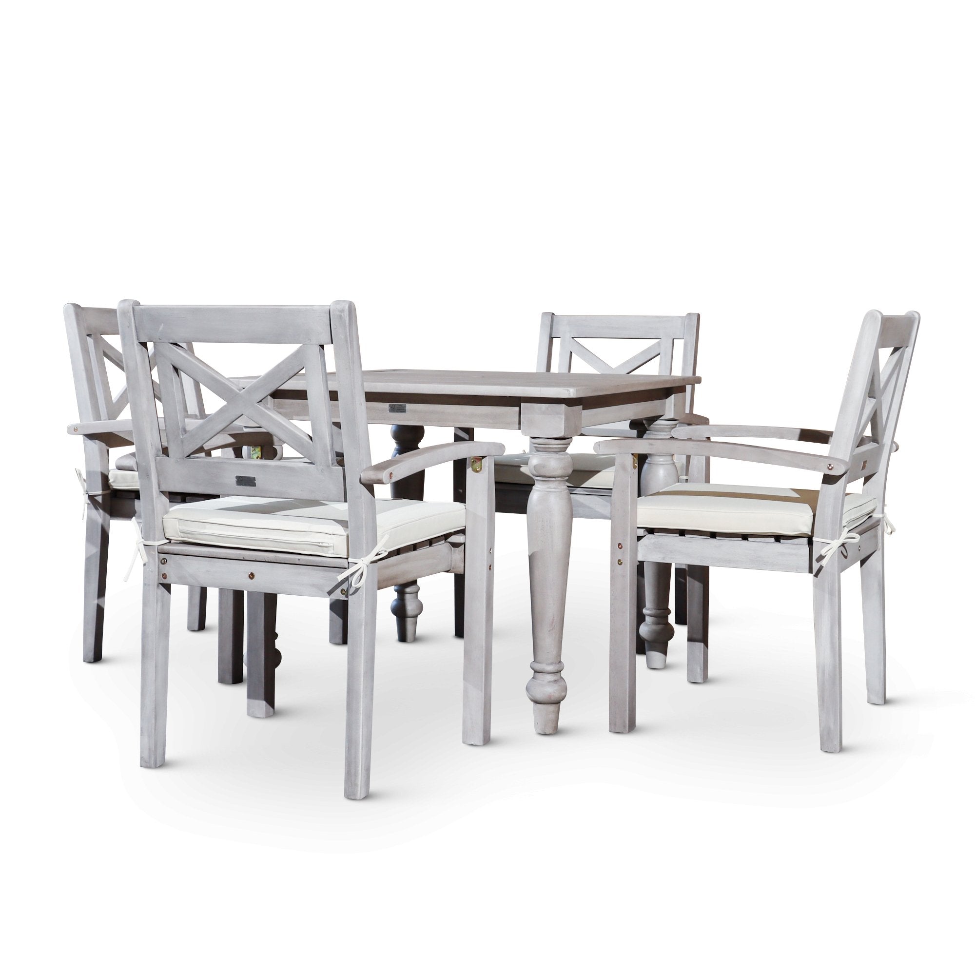 Square Outdoor 5-piece Dining Set - Tuesday Morning-Dining Sets