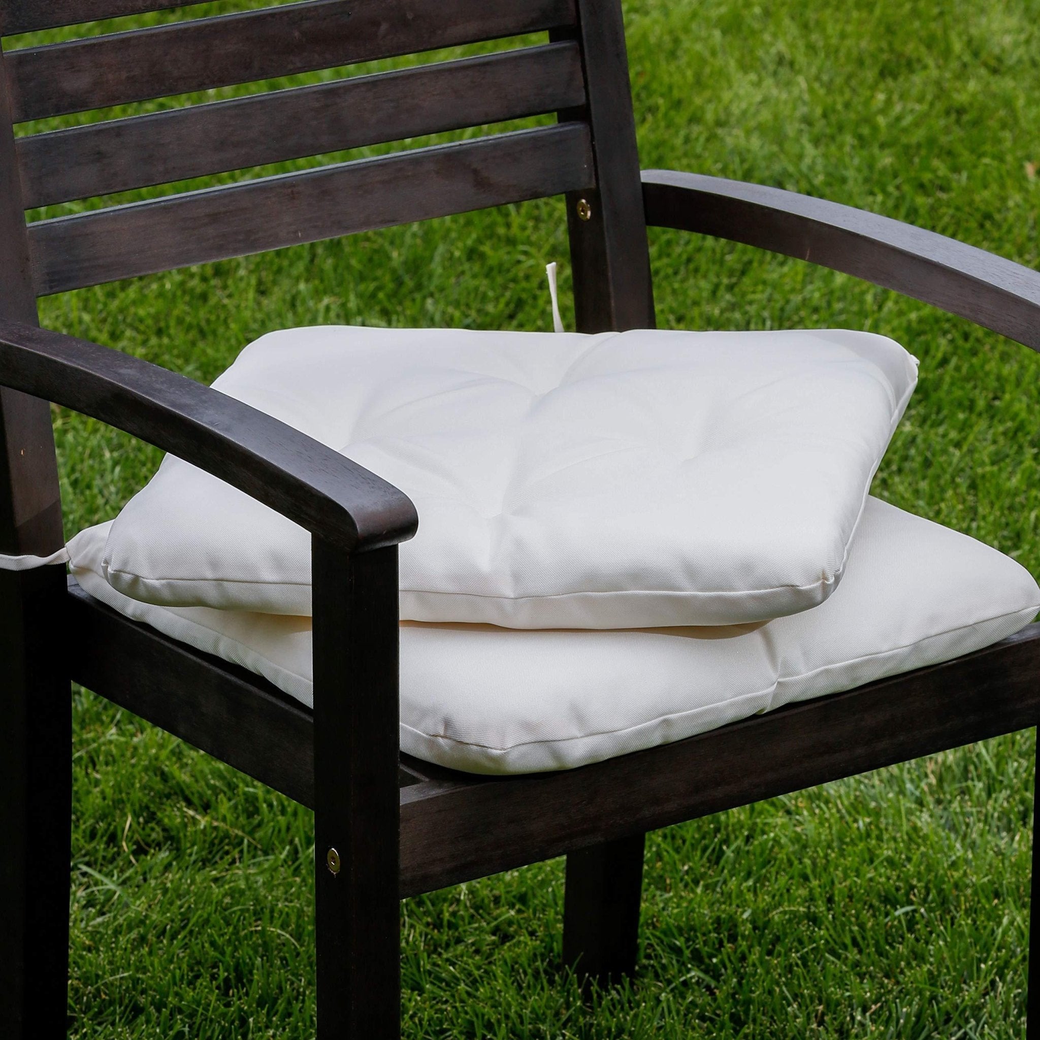 Stacking Chair Cushions, Cream Set of 2 - Tuesday Morning-Chair & Sofa Cushions