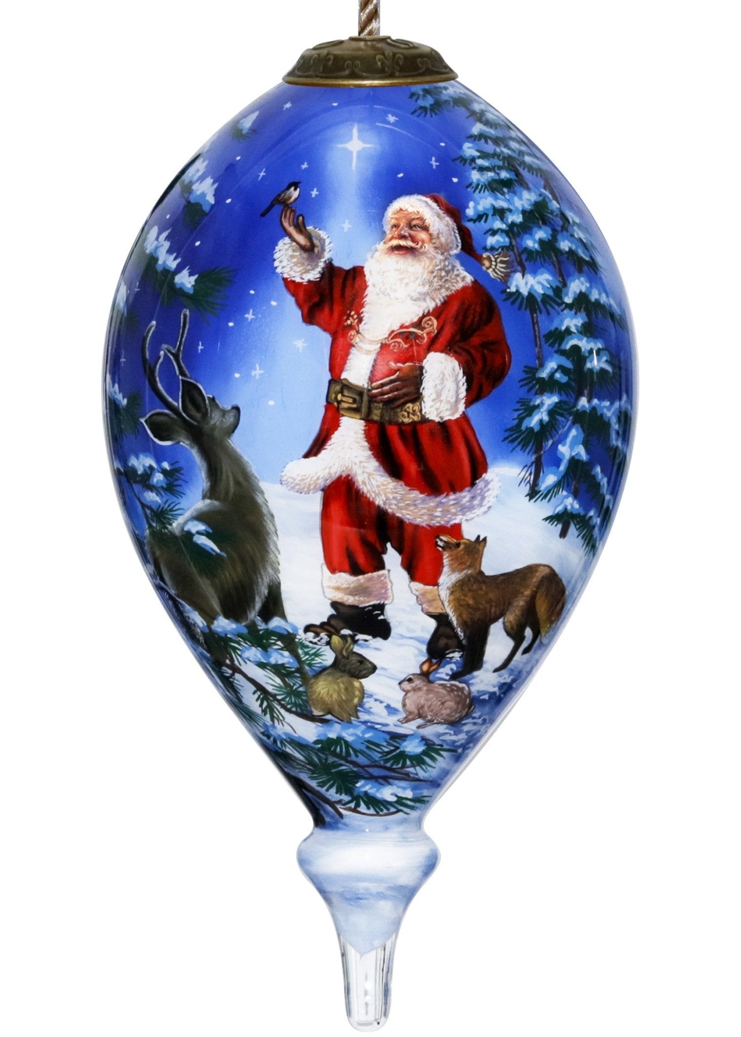 Starry-Heaven-and-Santa-Hand-Painted-Mouth-Blown-Glass-Ornament-Christmas-Ornaments