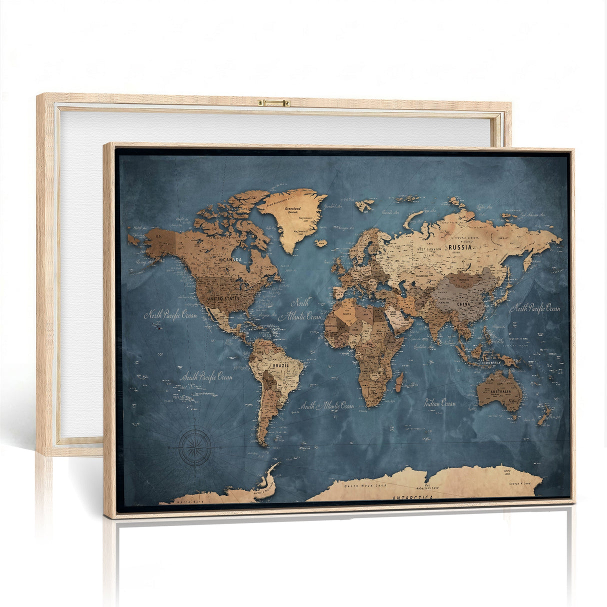 World Map Canvas Wall Art Canvas Print