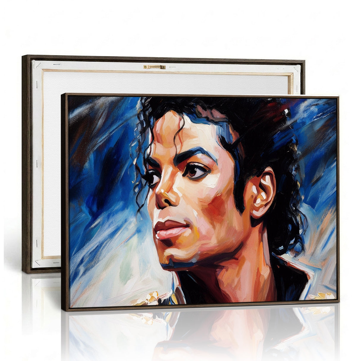 Abstract Michael Jackson Photo Wall Art Canvas Print