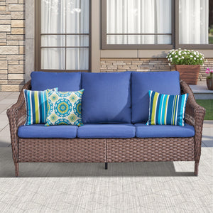 67.3" Outdoor Wicker Patio Sofa