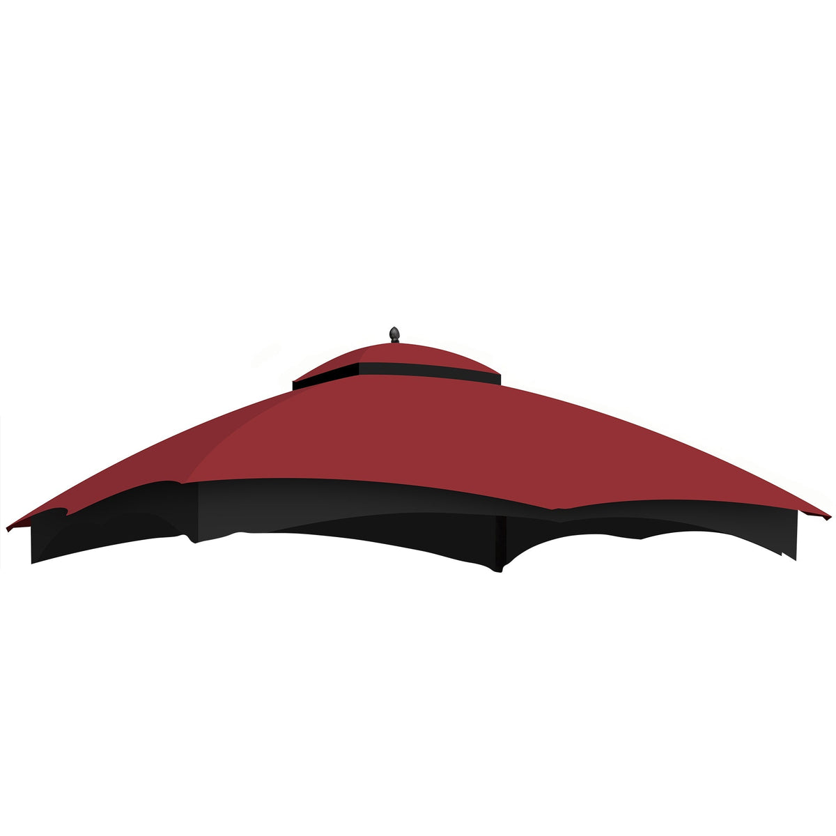 Replacement Canopy Top for 10x12 Gazebo with Air Vent and Mosquito Netting - Burgundy
