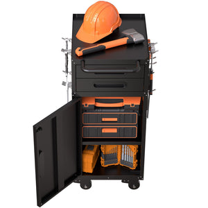 Rolling Tool Cabinet Heavy Duty Garage Storage With Lockable Doors