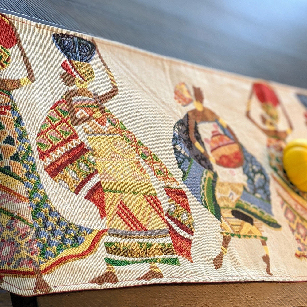 DaDa Bedding Dancing Women African Dreams Elegant Woven Tapestry Dining Table Runner (18117)