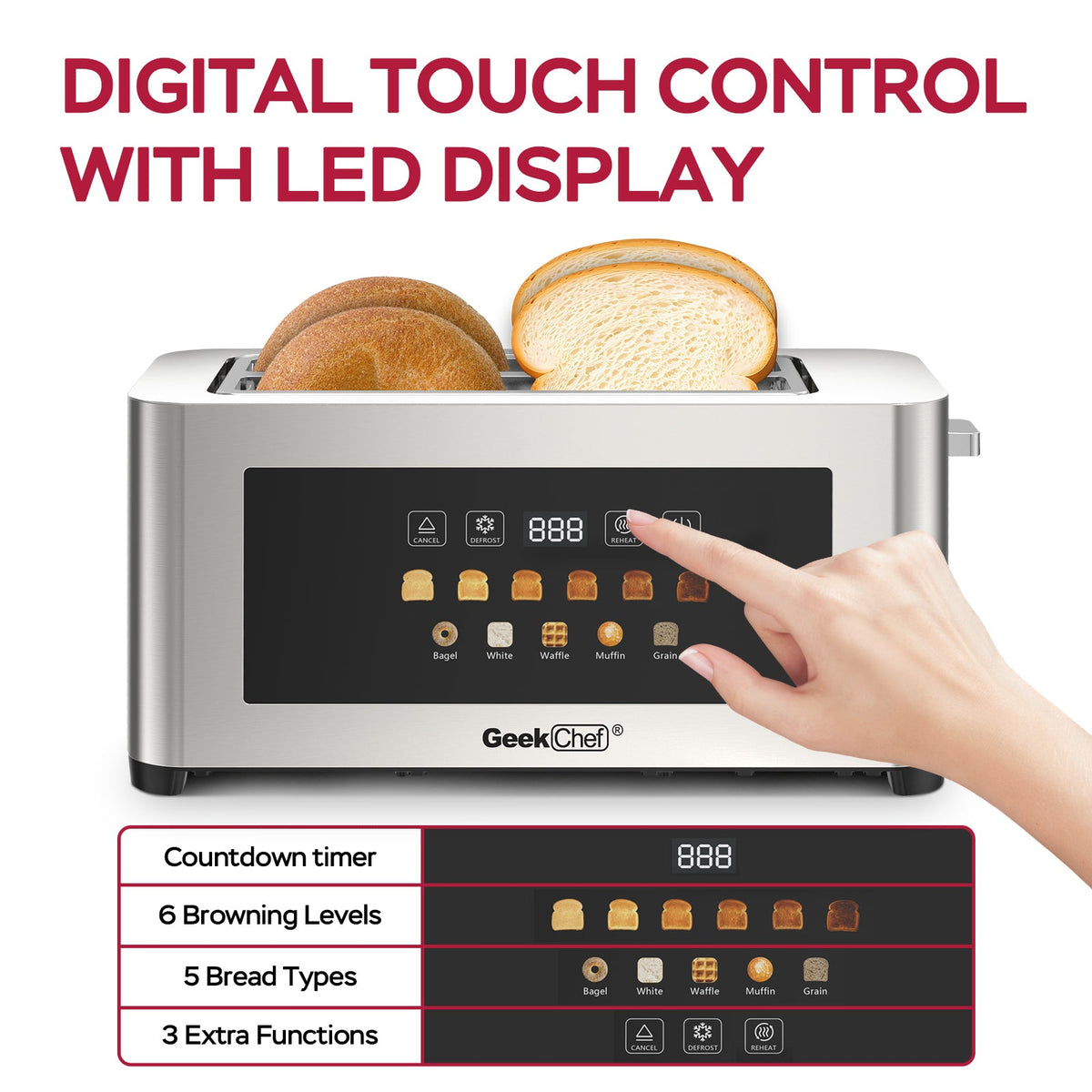 4-Slice Toaster with Extra-Wide Entrance