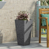 Classic gray magnesium oxide planter