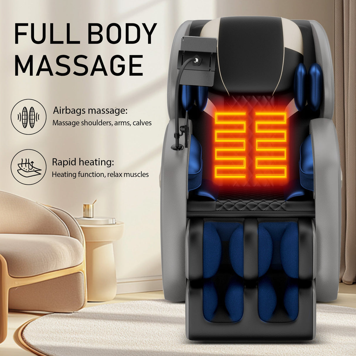 Massage Chair Recliner with Zero Gravity and Full Body Air Pressure
