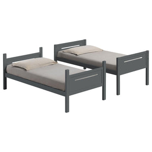 Bunk Bed With Built In Ladder, Safety Guardrails And Angled Access Step