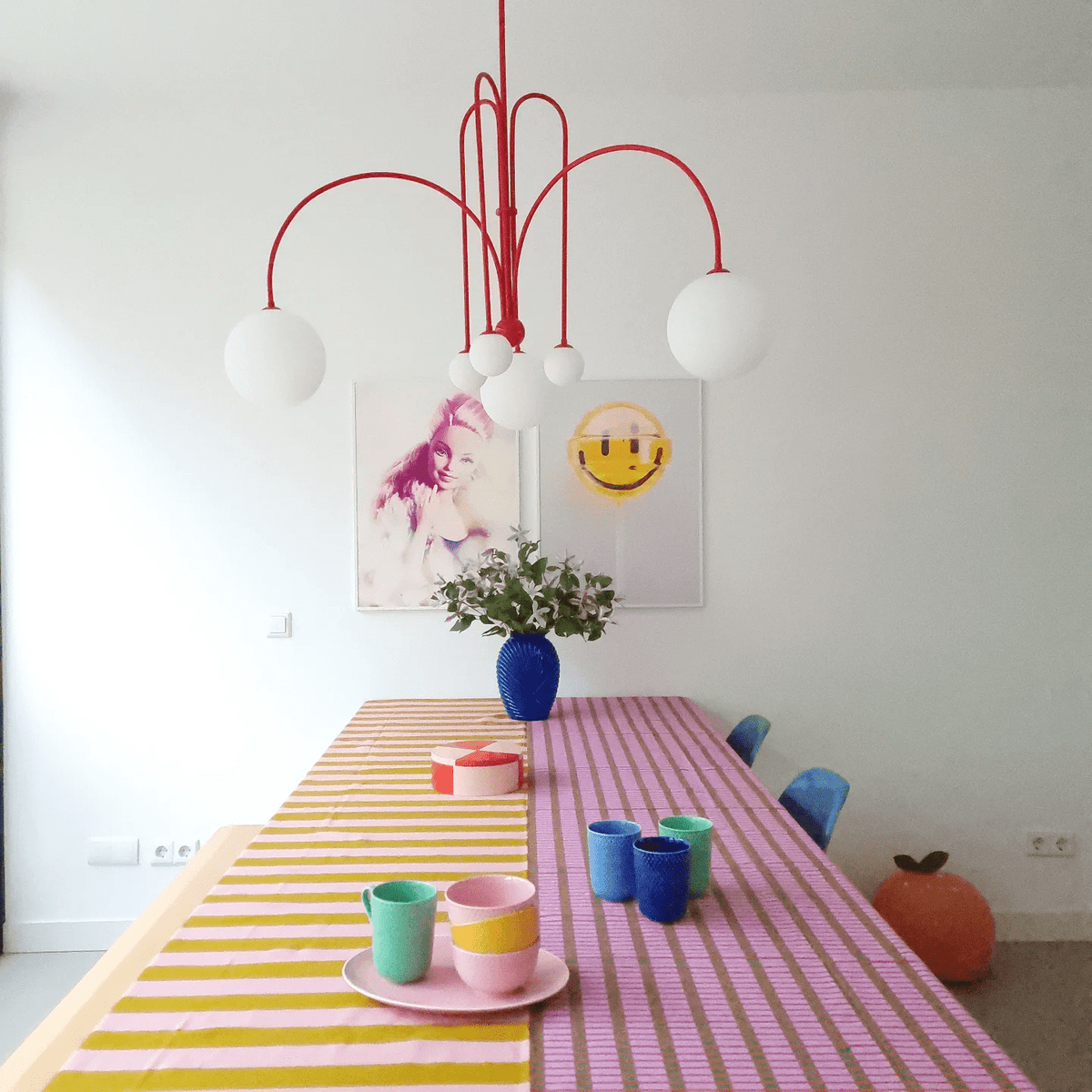 Globella | 6-Head Pendant Chandelier with Glass Globes, Adjustable Drop for Dining Rooms