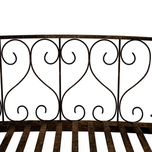 Outsunny 7' Metal Arch Garden Bridge with Safety Siderails